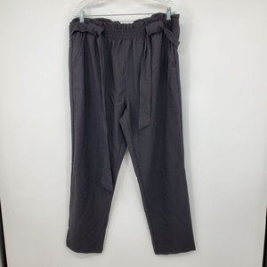 NWT Grace Karin Paperbag Waist Black Belted Waist Women's Pants 3XL
